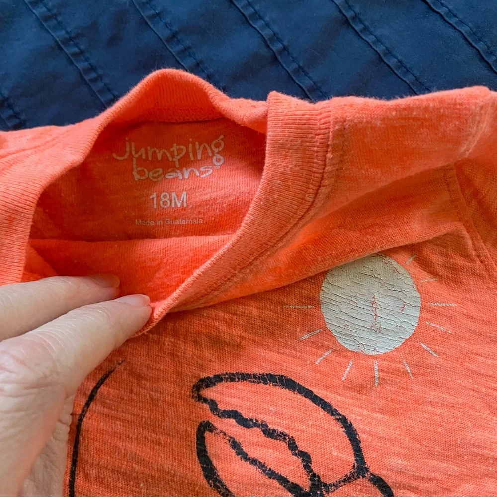 ⭐️ 5 for $15 Orange 2-sided Crab Kids T-Shirt - Picture 3 of 5